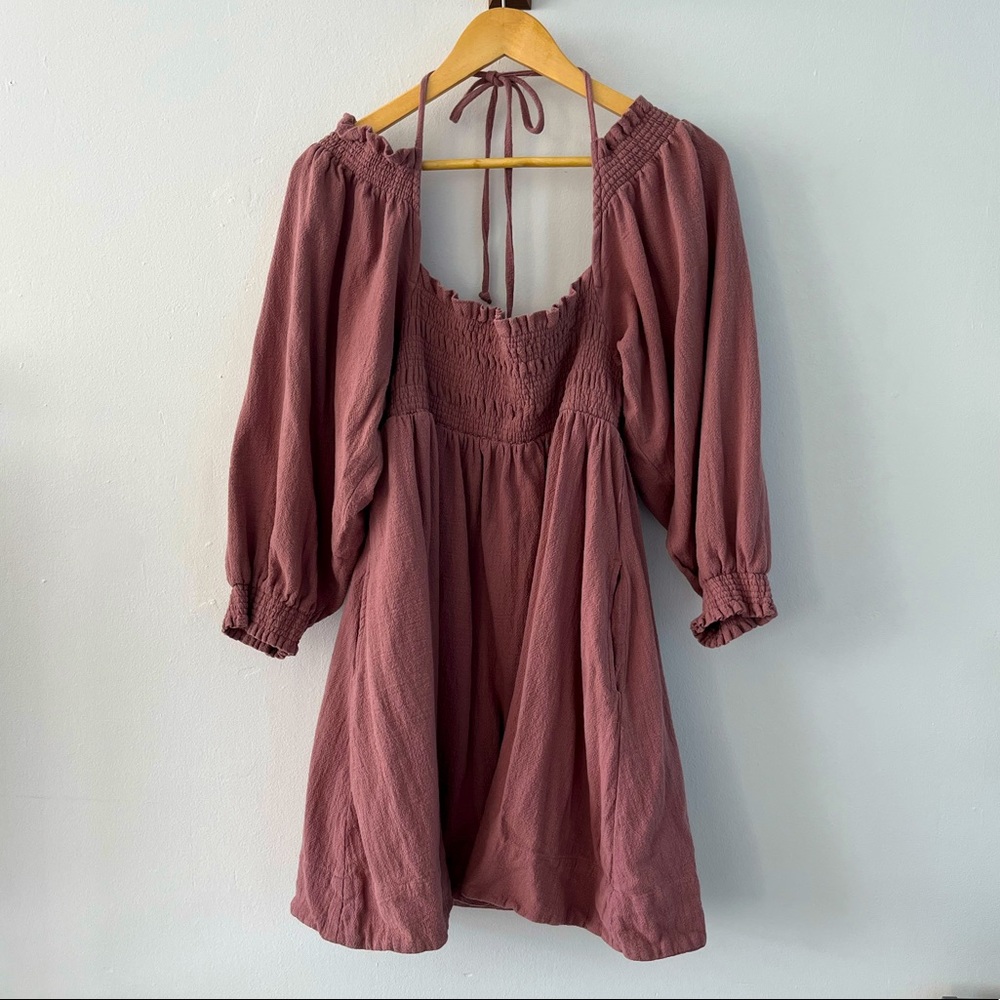 Free People This is Everything Mauve Mini Dress